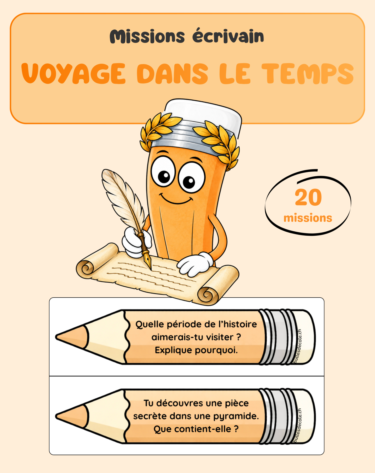 Missions écrivain Missions écrivain série imaginaire